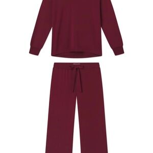 Women’s lake pajamas- relax set in  Burgundy